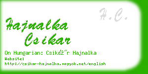 hajnalka csikar business card